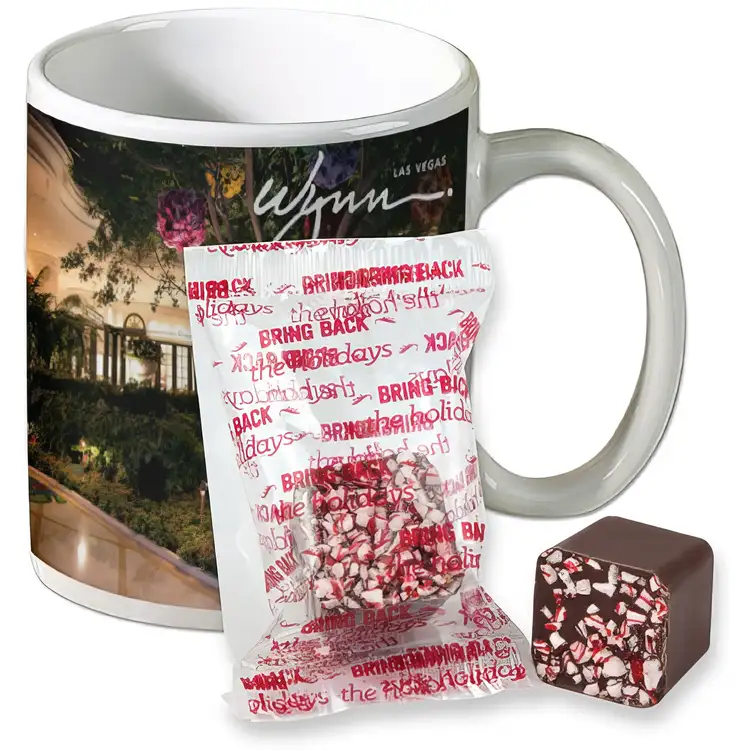 11 oz mug with hot cocoa cube