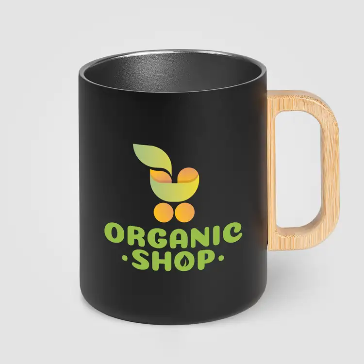 Vancouver Double-Wall Stainless Steel Mug with Bamboo Handle 18 oz #4