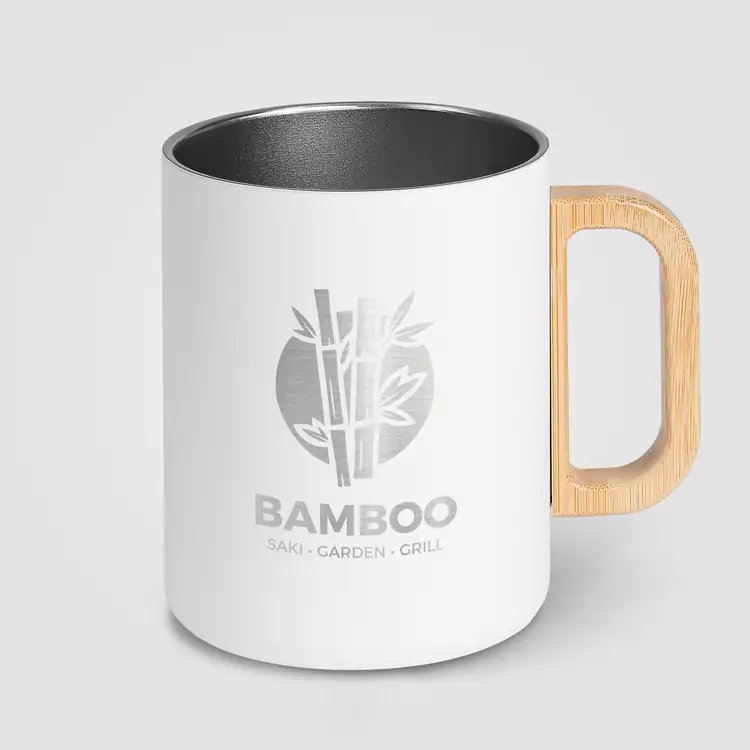 Vancouver Double-Wall Stainless Steel Mug with Bamboo Handle 18 oz #8