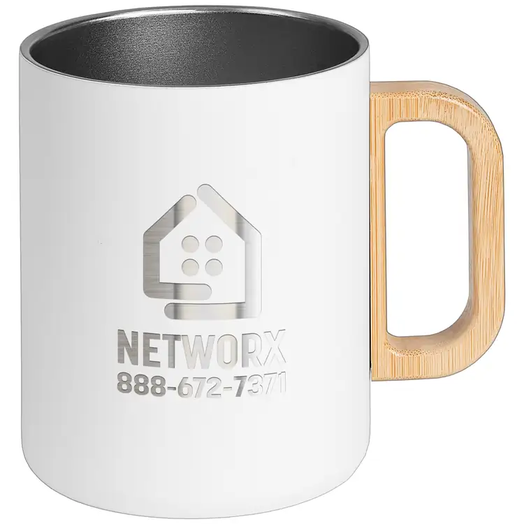 Vancouver Double-Wall Stainless Steel Mug with Bamboo Handle 18 oz #9
