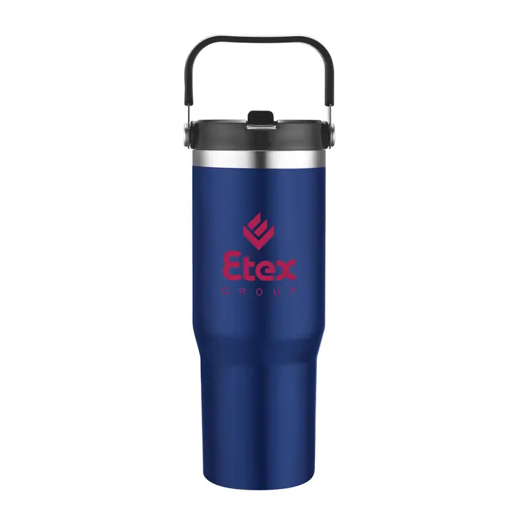 Belinda 30 oz Vacuum Travel Mug with Carrying Handle #3