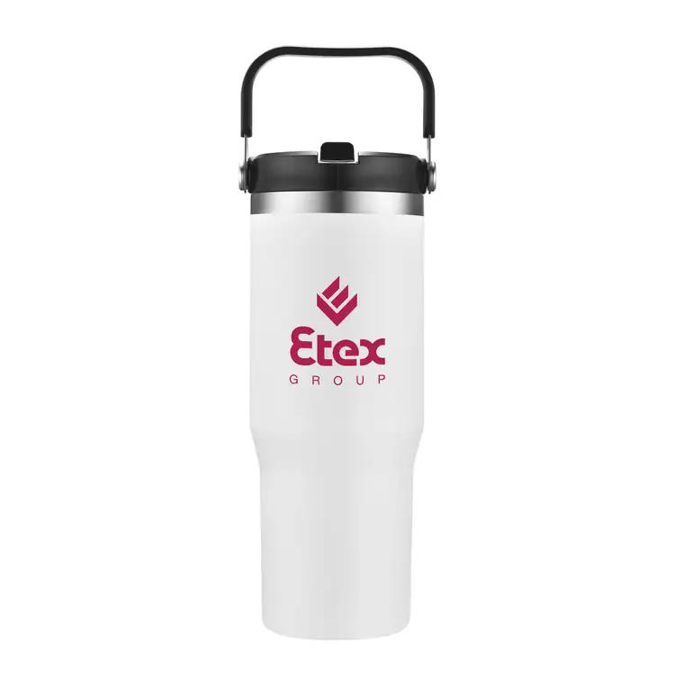 Belinda 30 oz Vacuum Travel Mug with Carrying Handle #4