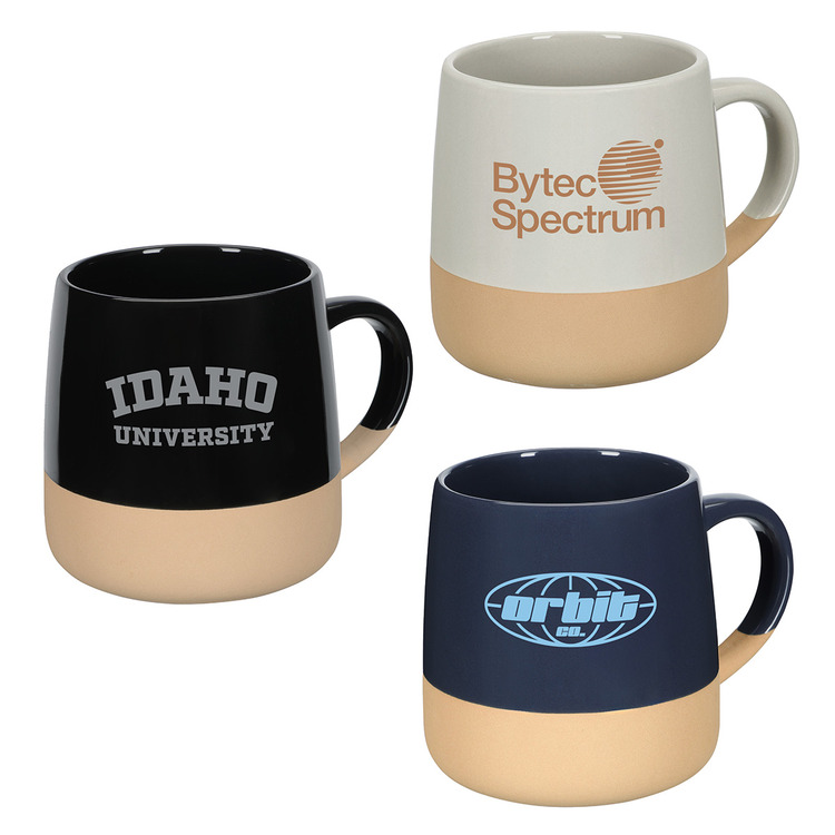 Artisan 15 oz Ceramic Mug with Clay Base