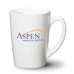 Tasse en verre blanc Dundas 11 oz avec impression