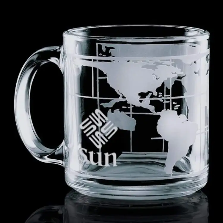 Bismarck Globe Mug 13 oz Deep Etch