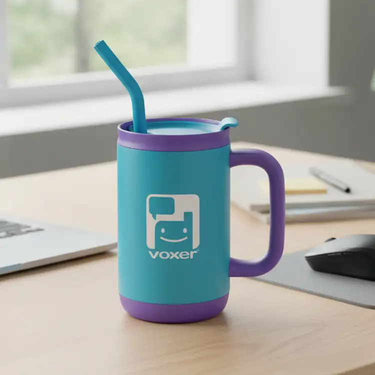 Abelia Insulated Mug 16 oz with Sip and Twist Lid and Straw #8