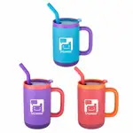 Abelia Insulated Mug 16 oz with Sip and Twist Lid and Straw