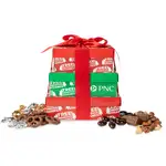 Tour cadeau rectangulaire de chocolats et noix