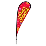 Extra Large Double Sided Teardrop Flag Kit with Ground Spike and Cross Base