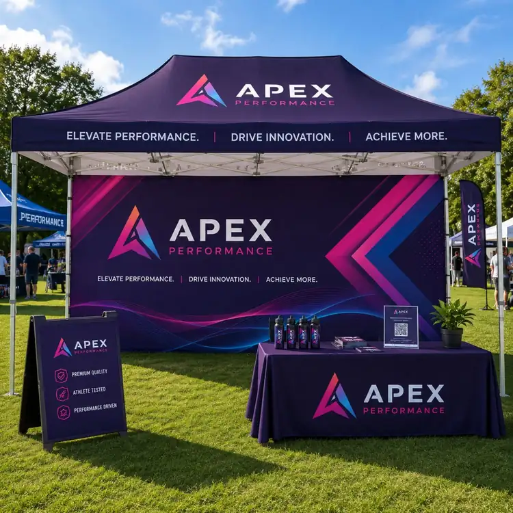 Extra Large Double Sided Sublimated Tent Backwall #2