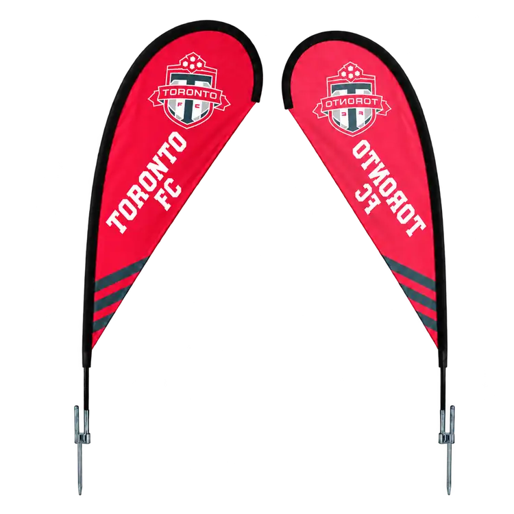 Extra Small Single Sided Teardrop Flag Kit with Ground Spike
