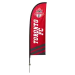 Extra Small Double Sided Feather Flag Kit with Ground Spike and Cross Base
