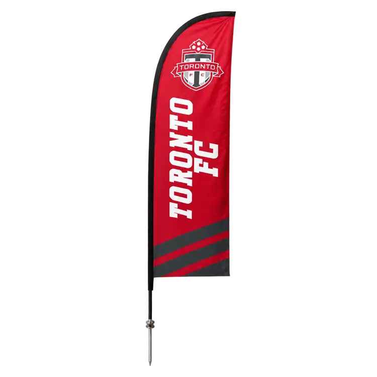 Extra Small Double Sided Feather Flag Kit with Ground Spike and Cross Base