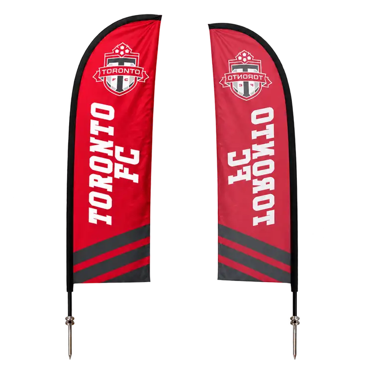 Extra Small Single Sided Feather Flag Kit with Ground Spike