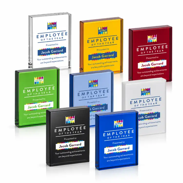 Abbott Award - Optical Crystal - Multicolor