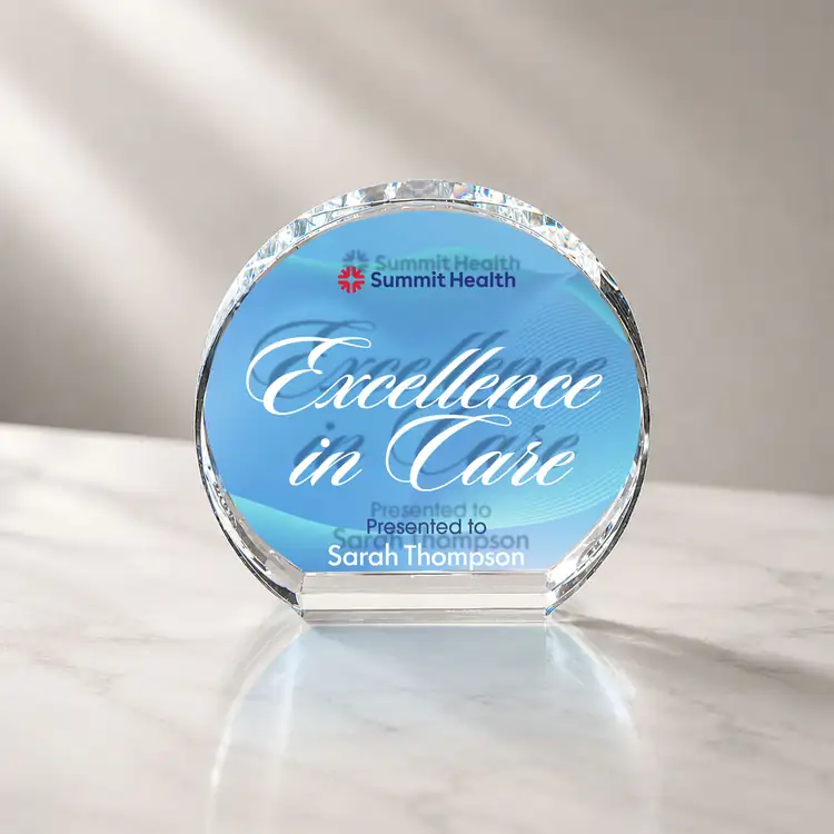Trophée Abrams en cristal Starfire - Multicolore recto verso #2