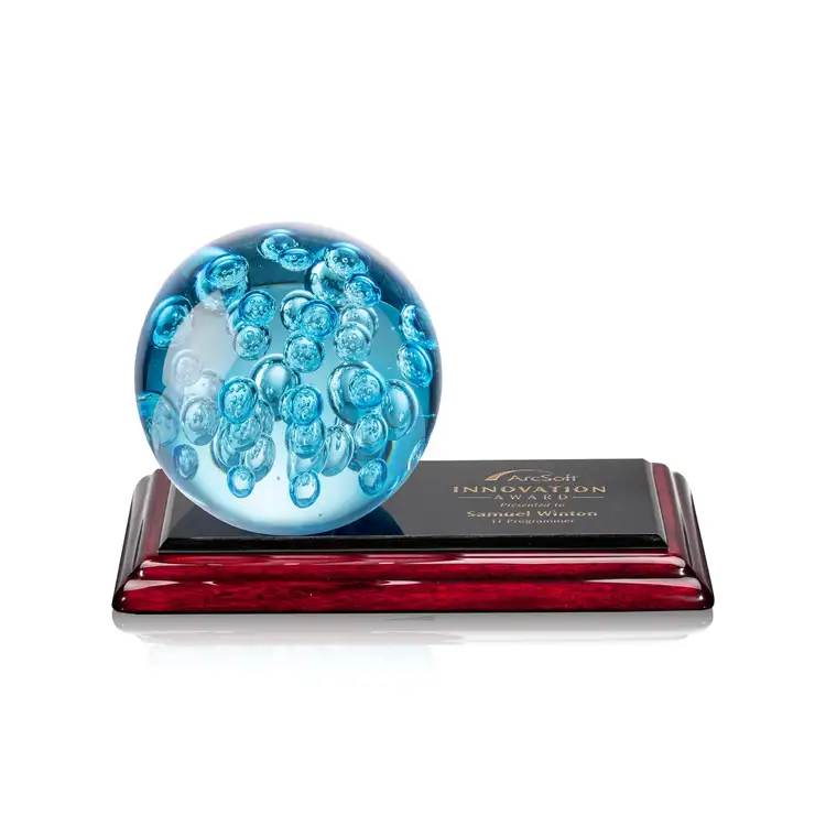 Addison Award on Rosewood Base - Deep Etch & Imprint #2