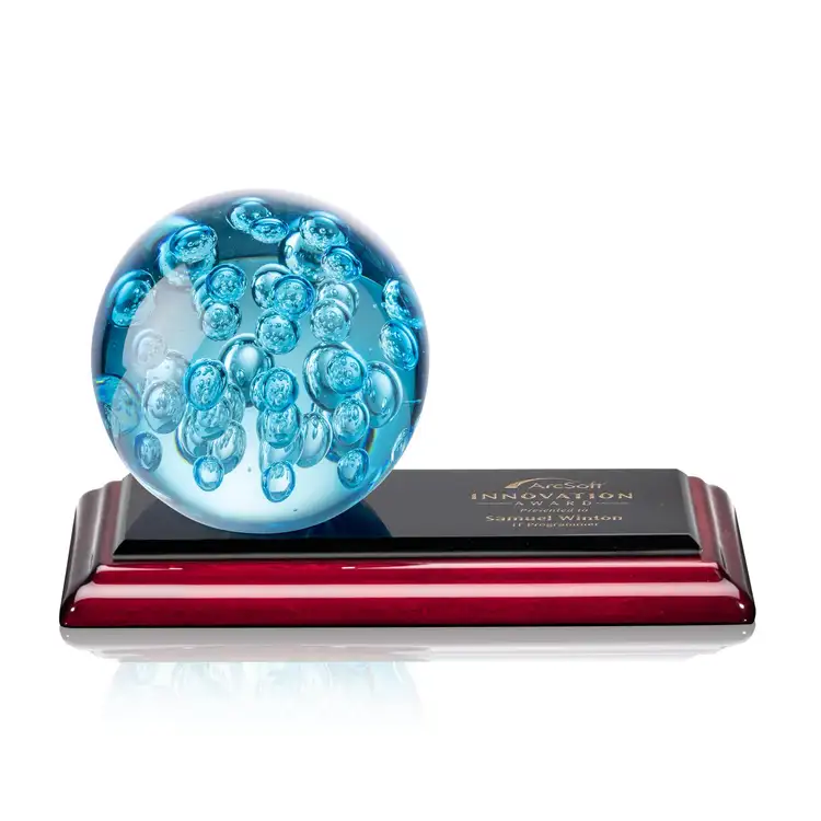 Addison Award on Rosewood Base - Deep Etch & Imprint #3