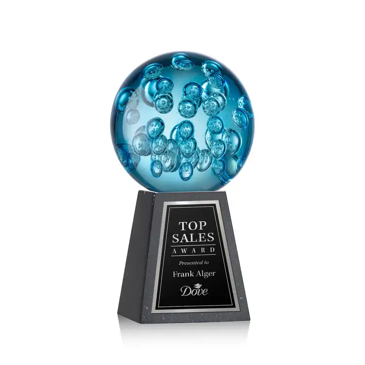 Addison Award on Tall Marble Base - Laser Engraving #2