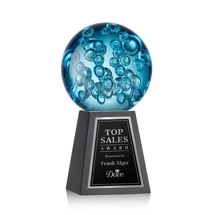 Addison Award on Tall Marble Base - Laser Engraving #3