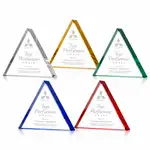 Trophée Adler triangulaire en cristal Starfire - Gravure