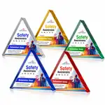 Trophée Adler triangulaire en cristal Starfire - Multicolore