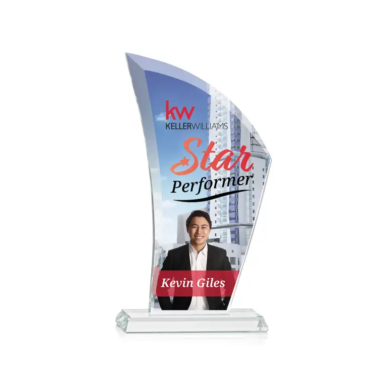 Trophée Agassi en cristal Starfire - Multicolore #2