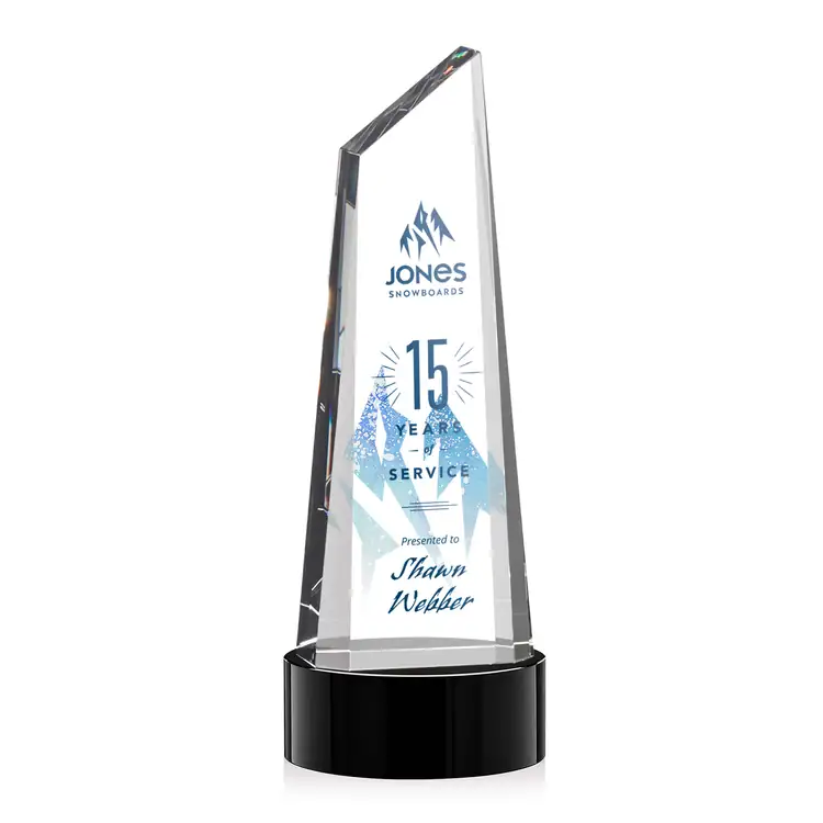 Akron Optical Crystal Award - Tower on Crystal Base - Multicolor #4