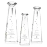 Trophée Alicia Gemstone en cristal avec diamant - Gravure