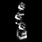 Trophée Alliance à cubes en cristal - Gravure