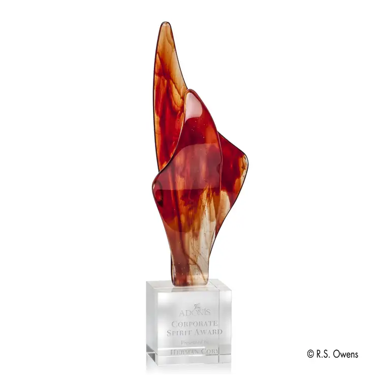 Amber Blaze Fused Glass Award #2