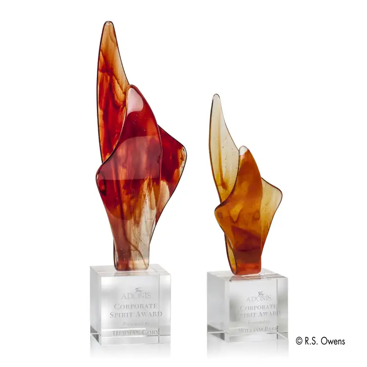 Amber Blaze Fused Glass Award