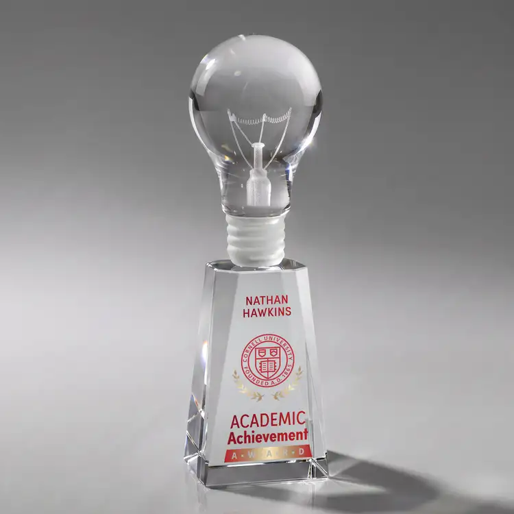 Light Bulb Award on Cairns Base - Multicolor Print