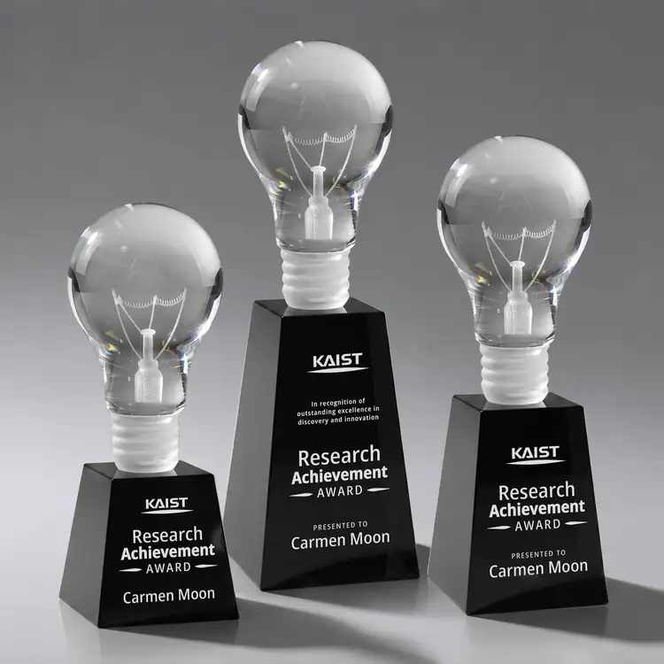 Light Bulb Award on Fortino Base - Deep Etch & Imprint