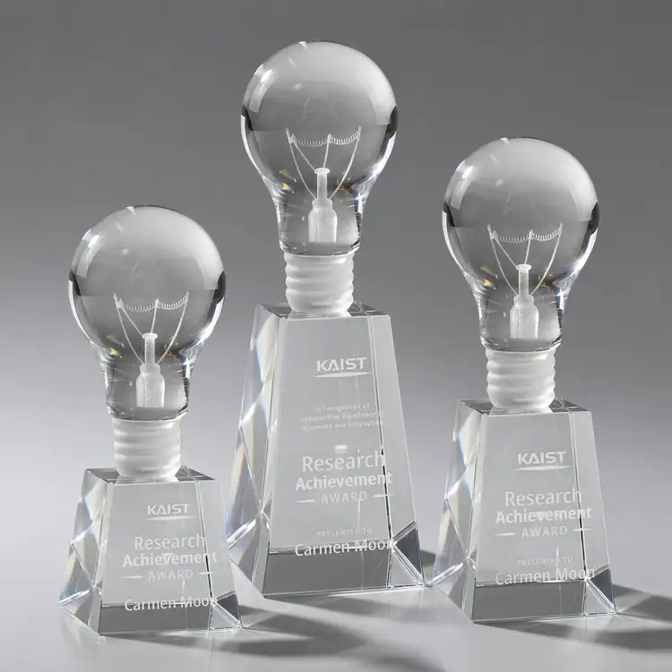 Light Bulb Award on Fortino Base - Deep Etch