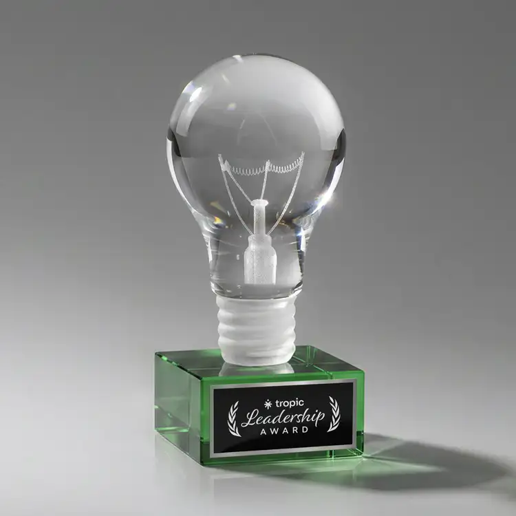 Light Bulb Award on Hancock Base - Deep Etch & 1 Color #2
