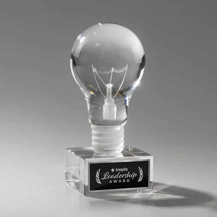 Light Bulb Award on Hancock Base - Deep Etch