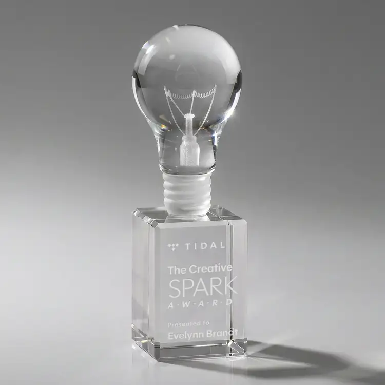 Light Bulb Award on Lexington Base - Deep Etch