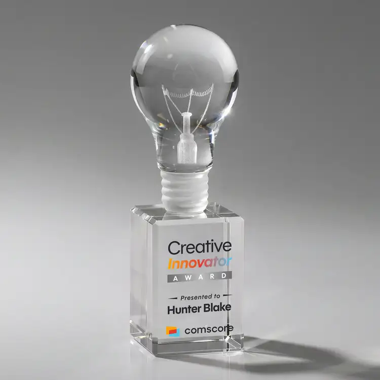 Light Bulb Award on Lexington Base - Multicolor Print