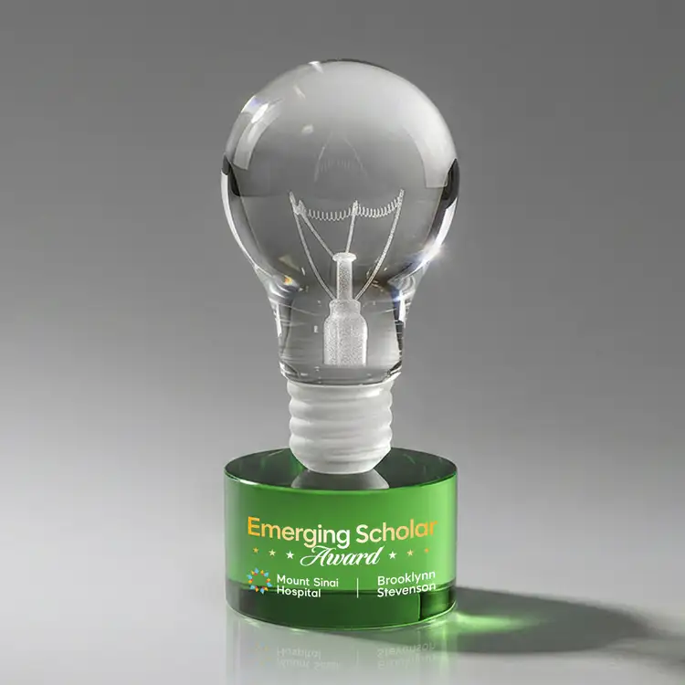Light Bulb Award on Marvel Base - Multicolor Print #5