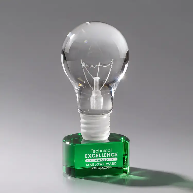 Light Bulb Award on Paragon Base - Deep Etch & 1 Color #2