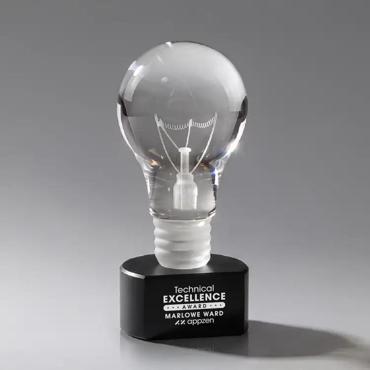 Light Bulb Award on Paragon Base - Deep Etch & 1 Color #3
