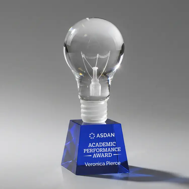 Light Bulb Award on Robson Base - Deep Etch & Imprint #2