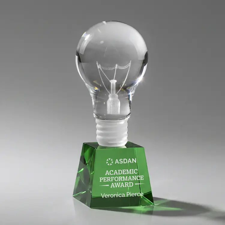 Light Bulb Award on Robson Base - Deep Etch & Imprint #4