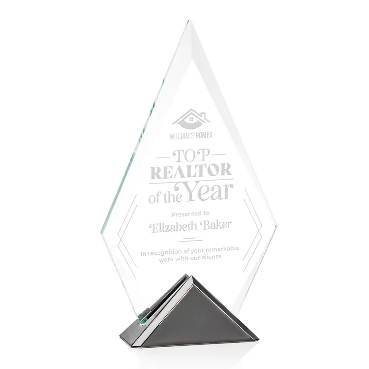 Andria Starfire Crystal Award - Deep Etch #2