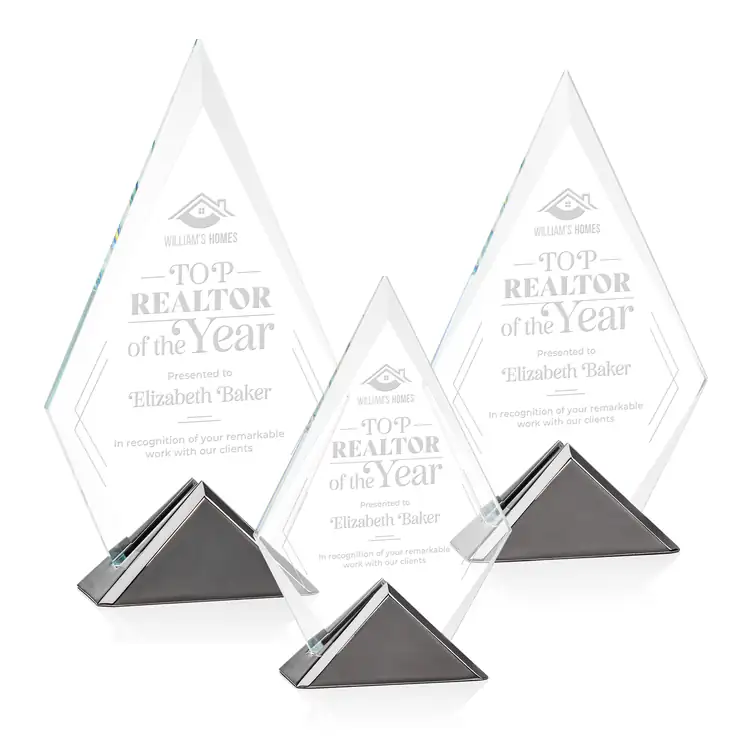 Andria Starfire Crystal Award - Deep Etch