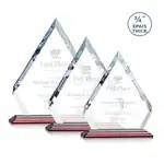 Trophée Apex en cristal sur socle Albion en bois de rose - Gravure