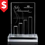 Trophée Appleton en cristal optique à barres ascendantes