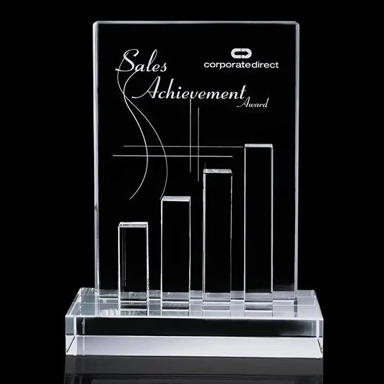 Appleton Optical Crystal Award with Rising Bars