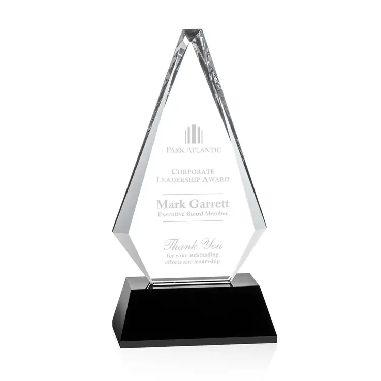 Arcadia Optical Crystal Award on Bevelled Black Base #2